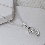 Sterling Silver Candy Curl Necklace (ME422P) by Gexist®