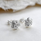 Sterling Silver Carnation Earrings (MD276E) by Gexist®