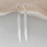 Sterling Silver Cascading Bars Earrings (ME413E) by Gexist®