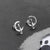Sterling Silver Cat And Moon Stud Earrings (MZB51E) by Gexist®