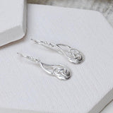 Sterling Silver Celtic Flame Earrings (ME418E) by Gexist®