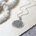 Sterling Silver Celtic Flower Necklace (MC216) by Gexist®