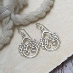 Sterling Silver Celtic Knot Teardrop Earrings (MC229) by Gexist®