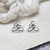 Sterling Silver Celtic Triquetra Stud Earrings (MC218) by Gexist®