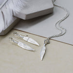 Sterling Silver Cheyenne Feather Earrings (MF510) by Gexist®