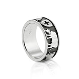Sterling Silver Cow, Swiss flag, Edelweiss Ring by Gexist®