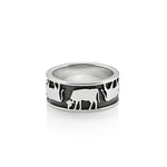 Sterling Silver Cow Vice Versa Ring by Gexist®