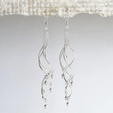 Sterling Silver Dancing Waves Earrings (ME393E) by Gexist®