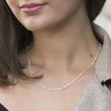 Sterling Silver Delicate Boxes Necklace (MV1305N) by Gexist®