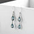 Sterling Silver Double Blue Topaz Teardrop Earrings (MJ754B) by Gexist®