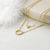 Sterling Silver Double Circle Pavé Necklace (MX1350) by Gexist®