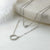 Sterling Silver Double Circle Pavé Necklace (MX1350) by Gexist®