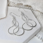 Sterling Silver Double Loops Earrings (ME408E) by Gexist®