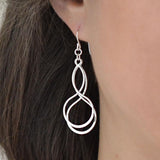Sterling Silver Double Loops Earrings (ME408E) by Gexist®