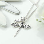 Sterling Silver Dragonfly Necklace (MC160P) by Gexist®