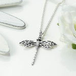 Sterling Silver Dragonfly Necklace (MC160P) by Gexist®