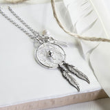 Sterling Silver Dream Catcher Necklace (MC251P) by Gexist®