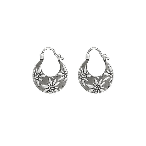 Sterling Silver Earrings with Multi Edelweiss Pattern by Gexist®