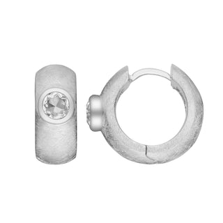 Sterling Silver Earrings with Swiss Stone Cristal Quartz by Gexist®