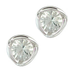 Sterling Silver Earrings with Swiss Stone Cristal Quartz by Gexist®