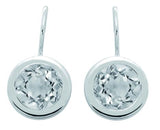 Sterling Silver Earrings with Swiss Stone Cristal Quartz by Gexist®