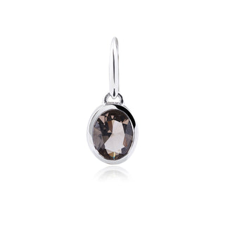 Sterling Silver Earrings with Swiss Stone Smoky Quartz by Gexist®