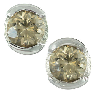 Sterling Silver Earrings with Swiss Stone Smoky Quartz by Gexist®