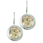 Sterling Silver Earrings with Swiss Stone Smoky Quartz by Gexist®