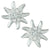 Sterling Silver Edelweiss Earrings with Swiss Stone Cristal Quartz by Gexist®