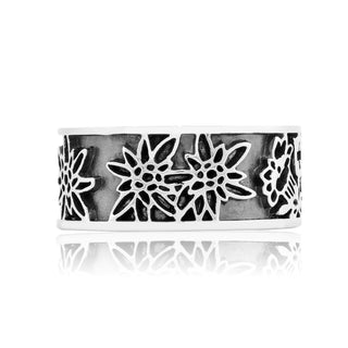 Sterling Silver Edelweiss Ring by Gexist®