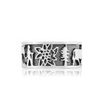 Sterling Silver Edelweiss Ring with Armailli and Cows by Gexist®