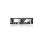 Sterling Silver Edelweiss Ring with Edelweiss, Matterhorn, Cows and Firs by Gexist®