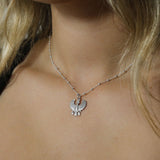 Sterling Silver Egyptian Horus Necklace (MZA041) by Gexist®