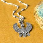 Sterling Silver Egyptian Horus Necklace (MZA041) by Gexist®
