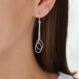 Sterling Silver Elegant Cascade Earrings (ME396E) by Gexist®