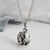 Sterling Silver Elephant Necklace (MC206P) by Gexist®