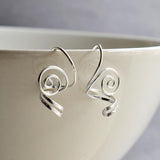 Sterling Silver Fine Spiral And Twist Earrings (ME404E) by Gexist®