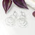Sterling Silver Five Rings Stud Earrings (MZB52) by Gexist®