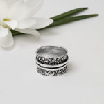 Sterling Silver Floral Spinning Ring (MD287) by Gexist®