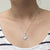 Sterling Silver Flower Fan Necklace (MF505P) by Gexist®