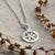 Sterling Silver Flower Wheel Necklace (MS1190S) by Gexist®