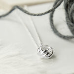 Sterling Silver Forever Knot Necklace (ME436) by Gexist®