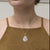 Sterling Silver Funky Flowers Teardrop Necklace (MF506P) by Gexist®