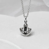 Sterling Silver Garbha Pindasana Necklace (MQ1053) by Gexist®