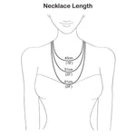 Sterling Silver Geometric Teardrop Necklace (MF491P) by Gexist®