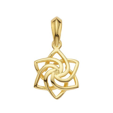 Sterling Silver Gold plated Pendant with Celtic Star Design by Gexist®