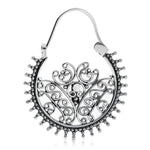 Sterling Silver Hindu style earrings with a touch of oxidation by Gexist®