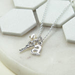 Sterling Silver Initial Letter Necklace (n/a) by Gexist®