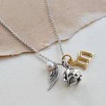 Sterling Silver Karandavasana Necklace (MQ1050) by Gexist®