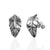 Sterling Silver Leaf Stud Earrings (MD306) by Gexist®